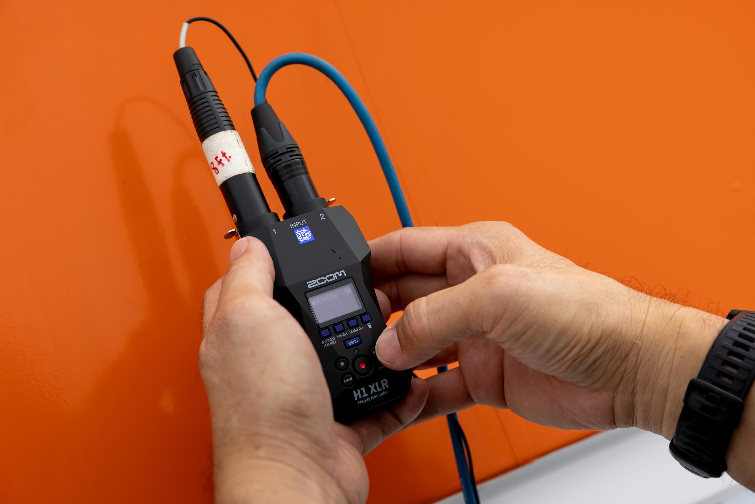 Zoom H1 XLR 2-Channel Recorder for Musicians, Filmmakers & Podcasters with 2 XLR/TRS Locking Inputs, 3.5mm Stereo Mic/Line in, and 32-Bit Float - Image 5