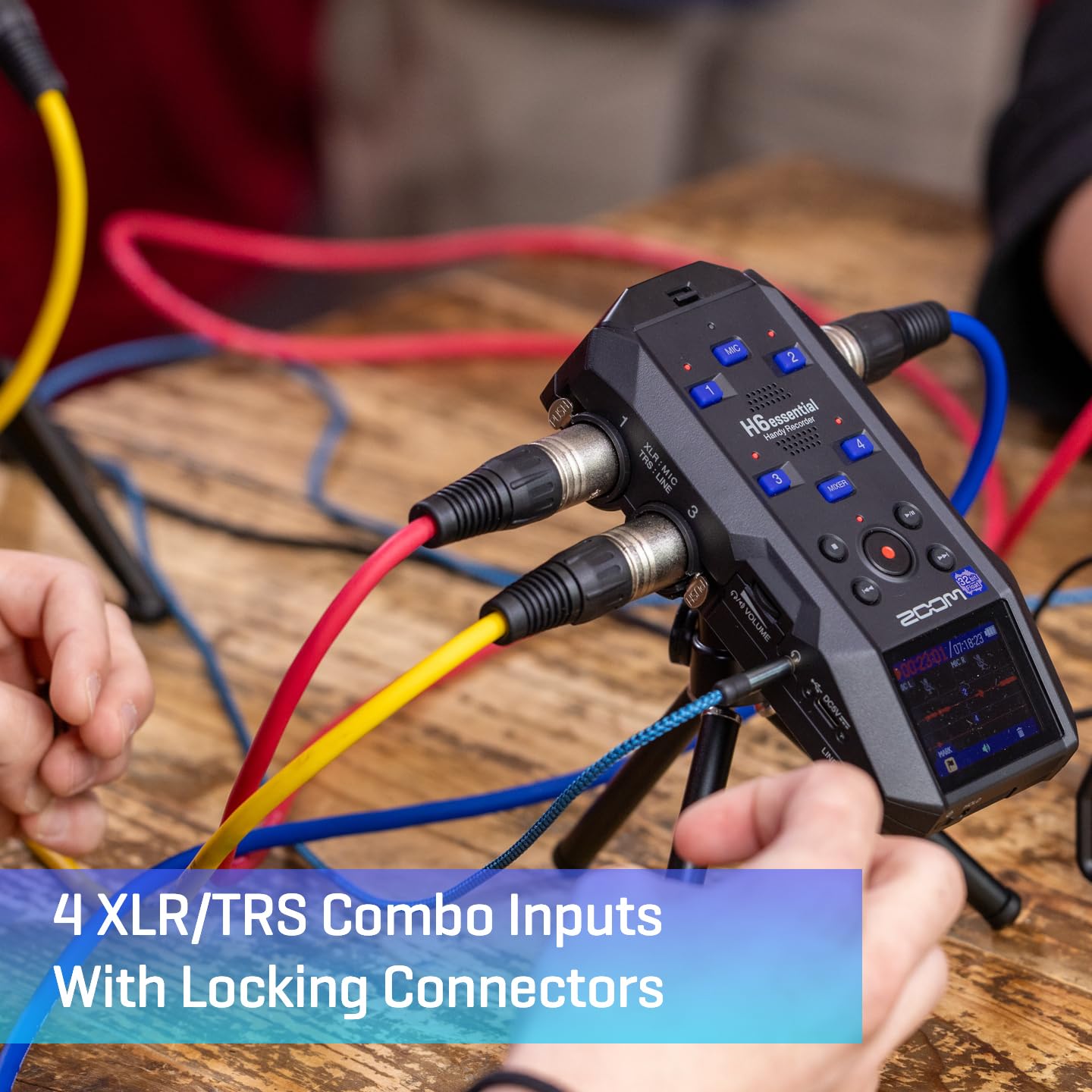 Zoom H6 Essential Handheld Recorder for Musicians, Podcasters & Filmmakers with Stereo Microphones, 4 XLR/TRS Inputs, 6 Tracks of 32-Bit Float Recording, & USB Audio Interface - Image 3