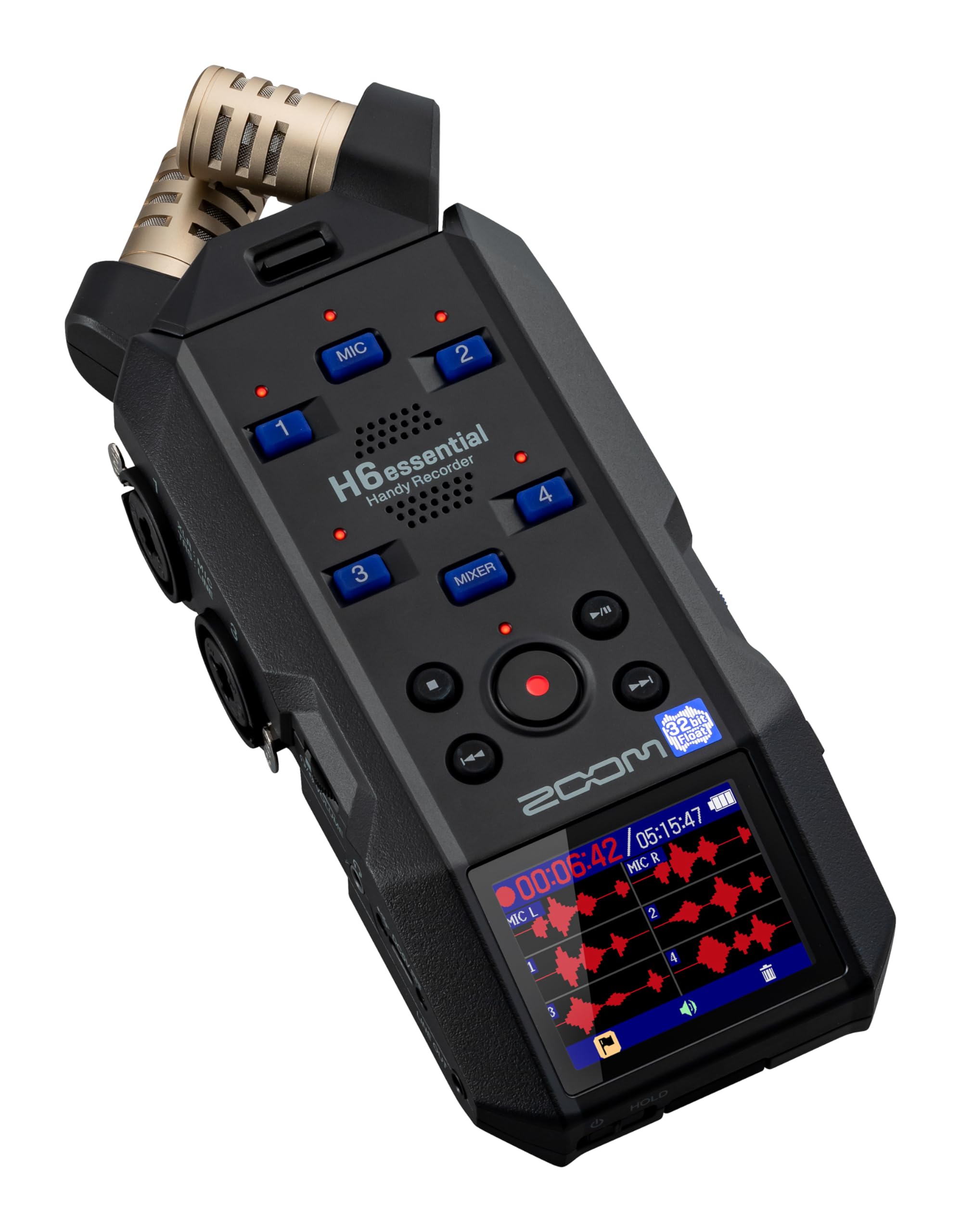 Zoom H6 Essential Handheld Recorder for Musicians, Podcasters & Filmmakers with Stereo Microphones, 4 XLR/TRS Inputs, 6 Tracks of 32-Bit Float Recording, & USB Audio Interface - Image 6