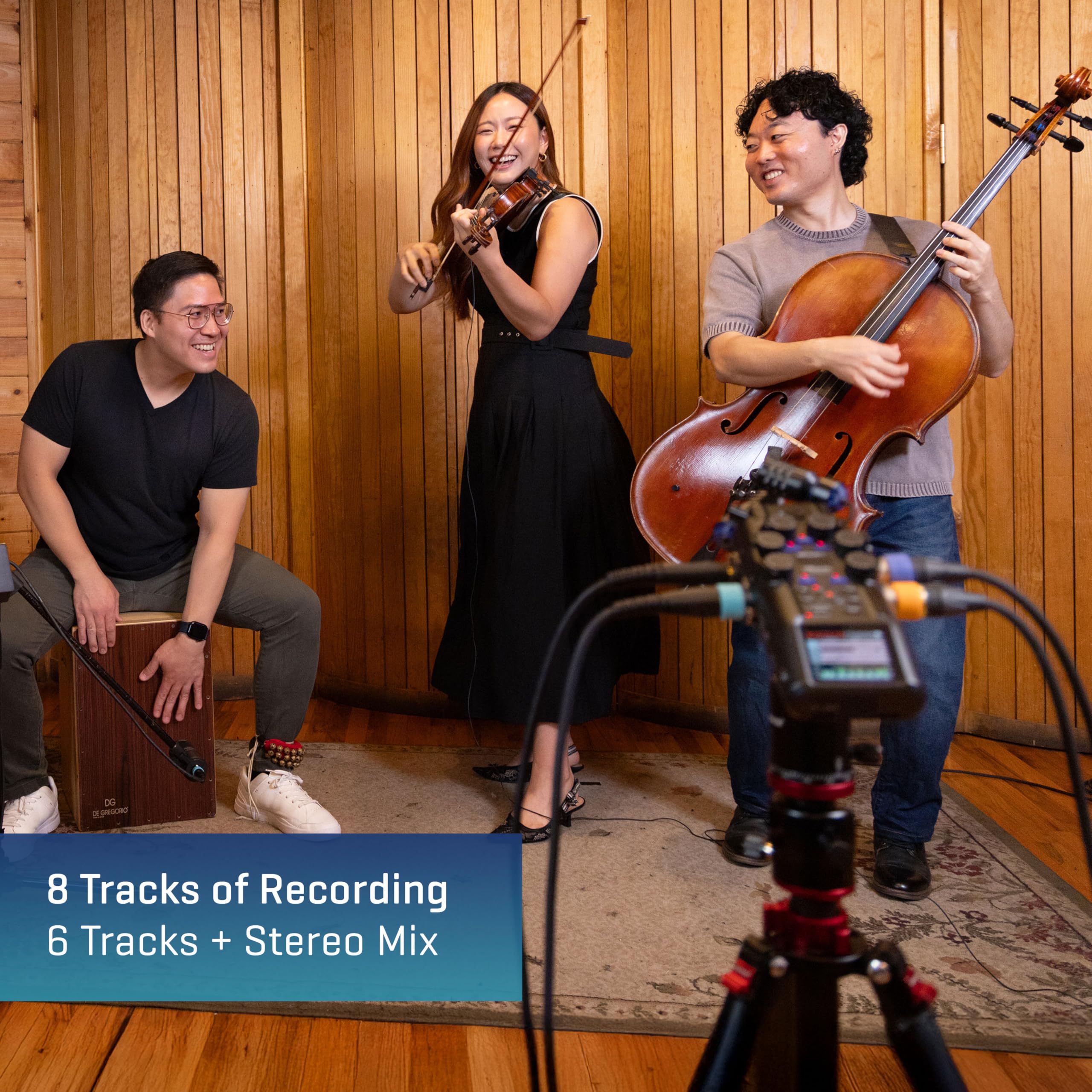 Zoom H6 Studio Handheld Recorder for Musicians, Filmmakers & Podcasters with Large Stereo Microphones, 4 Pro Quality Preamps, 8 Tracks of Recording, 32-Bit Float, Gain Knobs, and USB Audio Interface - Image 4