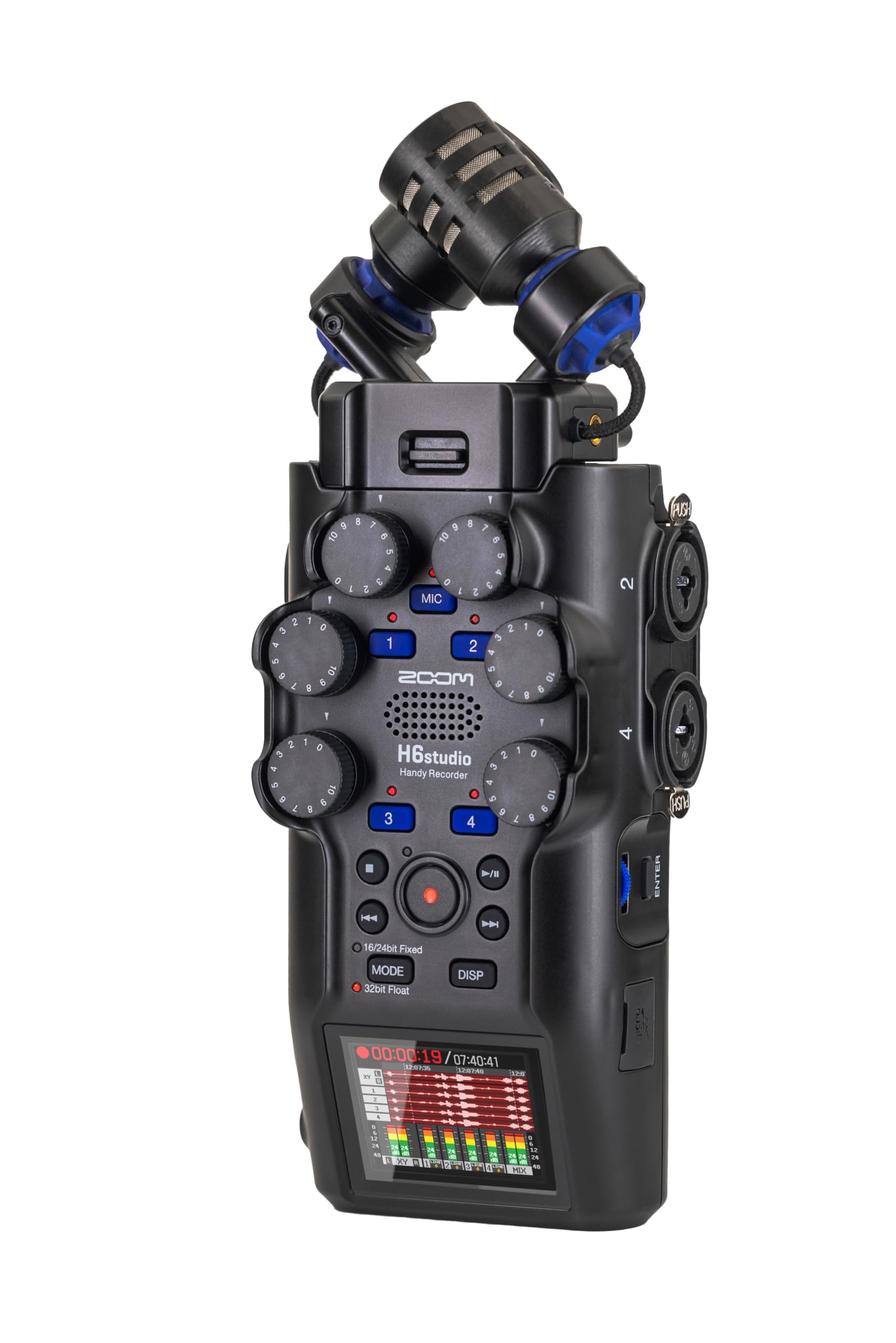 Zoom H6 Studio Handheld Recorder for Musicians, Filmmakers & Podcasters with Large Stereo Microphones, 4 Pro Quality Preamps, 8 Tracks of Recording, 32-Bit Float, Gain Knobs, and USB Audio Interface - Image 7