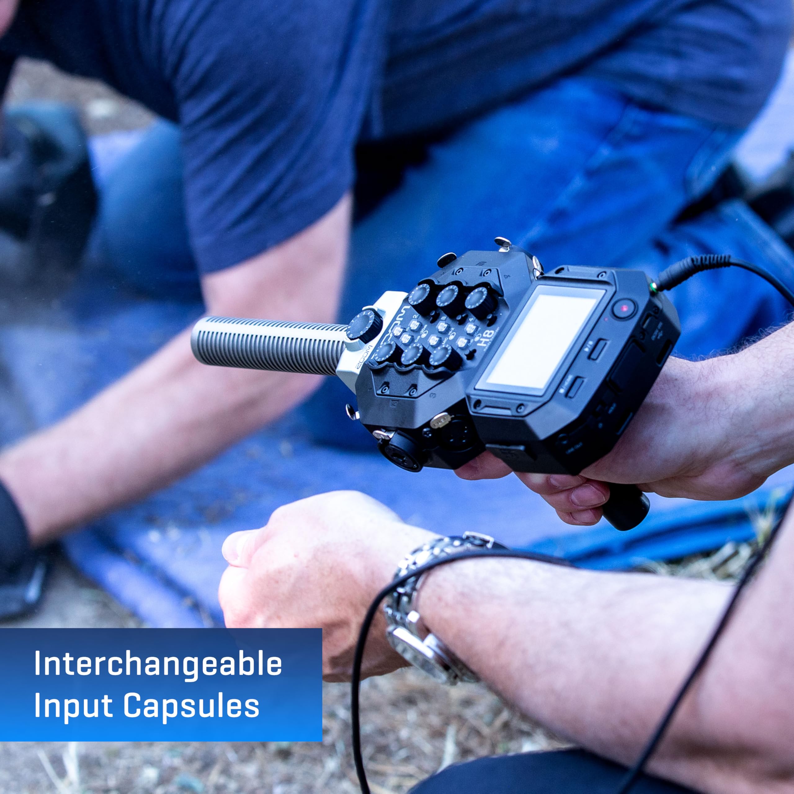 Zoom H8 Handheld Recorder for Musicians, Filmmakers & Podcasters with Stereo Microphones, 6 Inputs, 12 Tracks, Touchscreen, USB Audio Interface, Battery Powered - Image 4