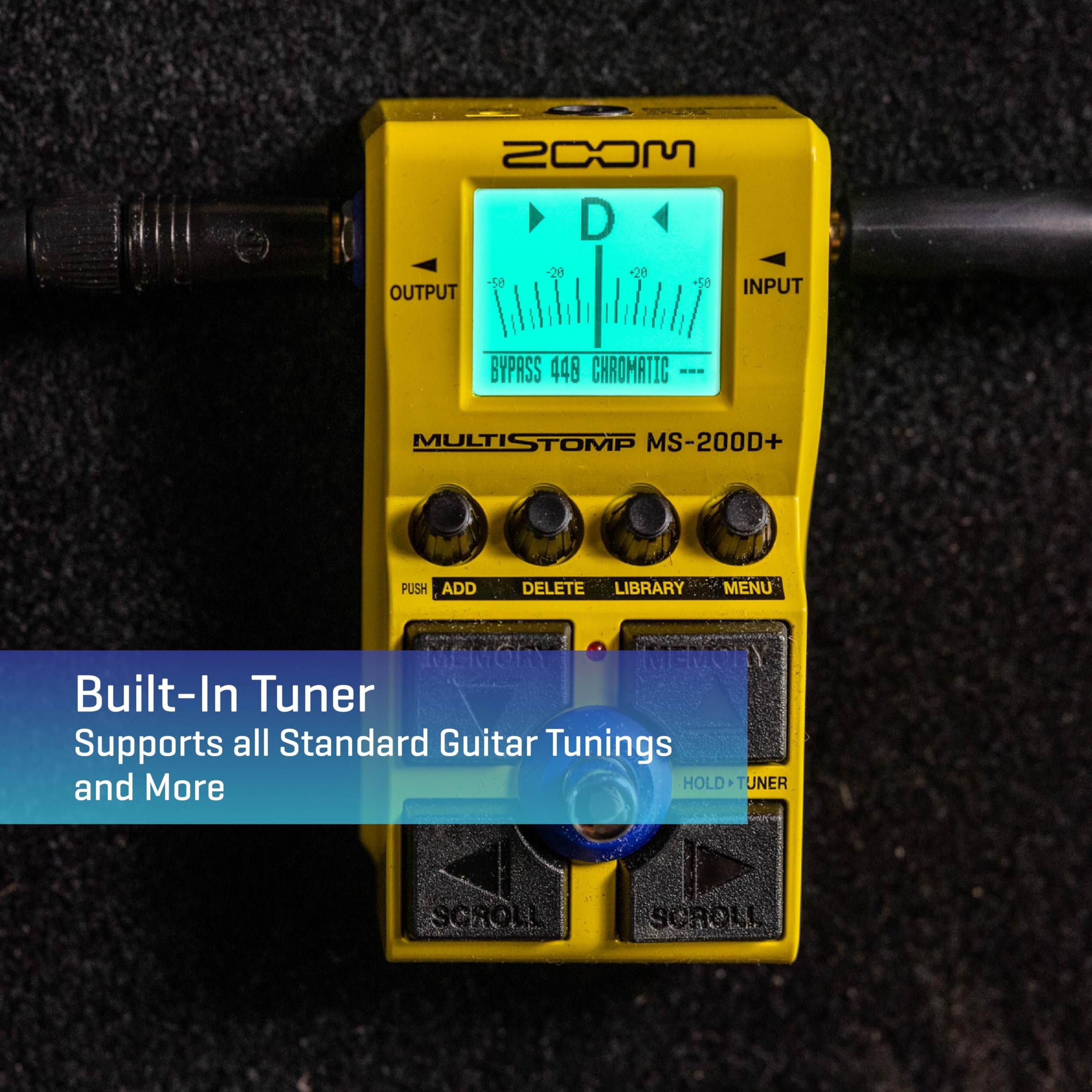 Zoom MS-200D+ MultiStomp Distortion Pedal with 200 Drives, Overdrive, Fuzz & Boost Effects, Effect Chaining, Built-In Tuner & Battery Power - Image 4