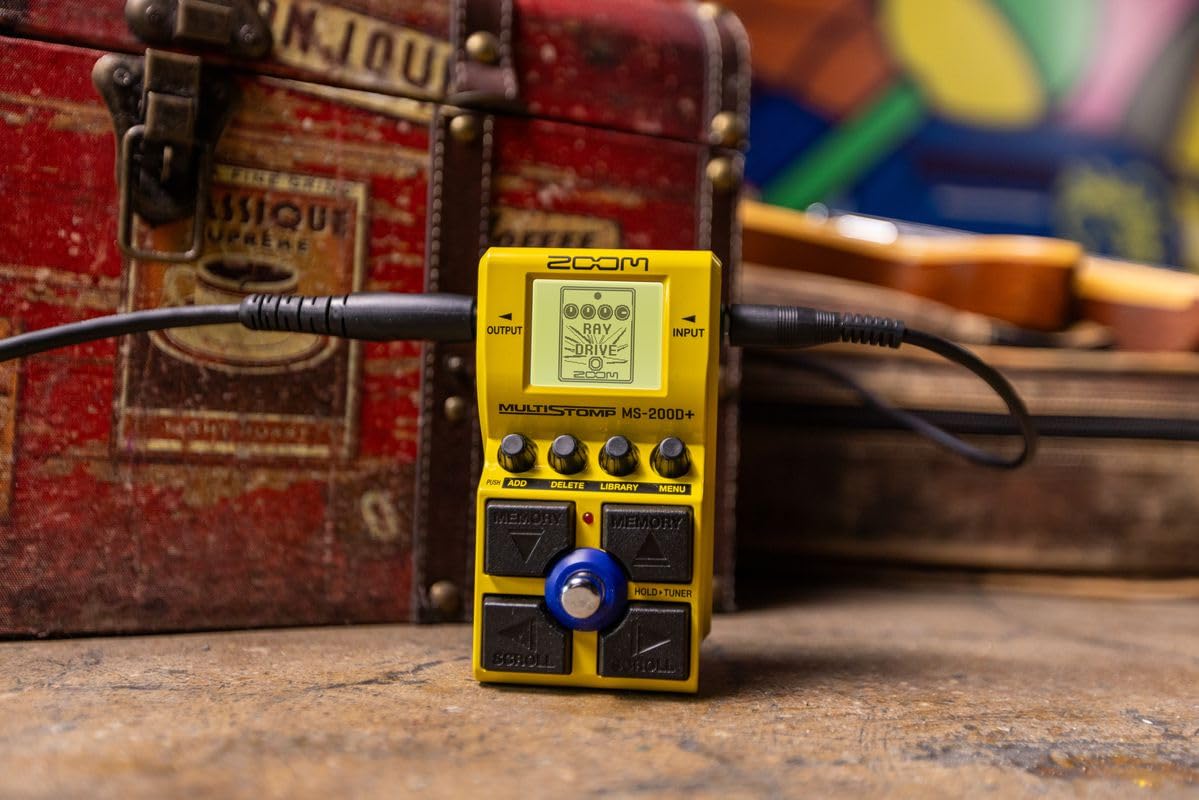 Zoom MS-200D+ MultiStomp Distortion Pedal with 200 Drives, Overdrive, Fuzz & Boost Effects, Effect Chaining, Built-In Tuner & Battery Power - Image 5