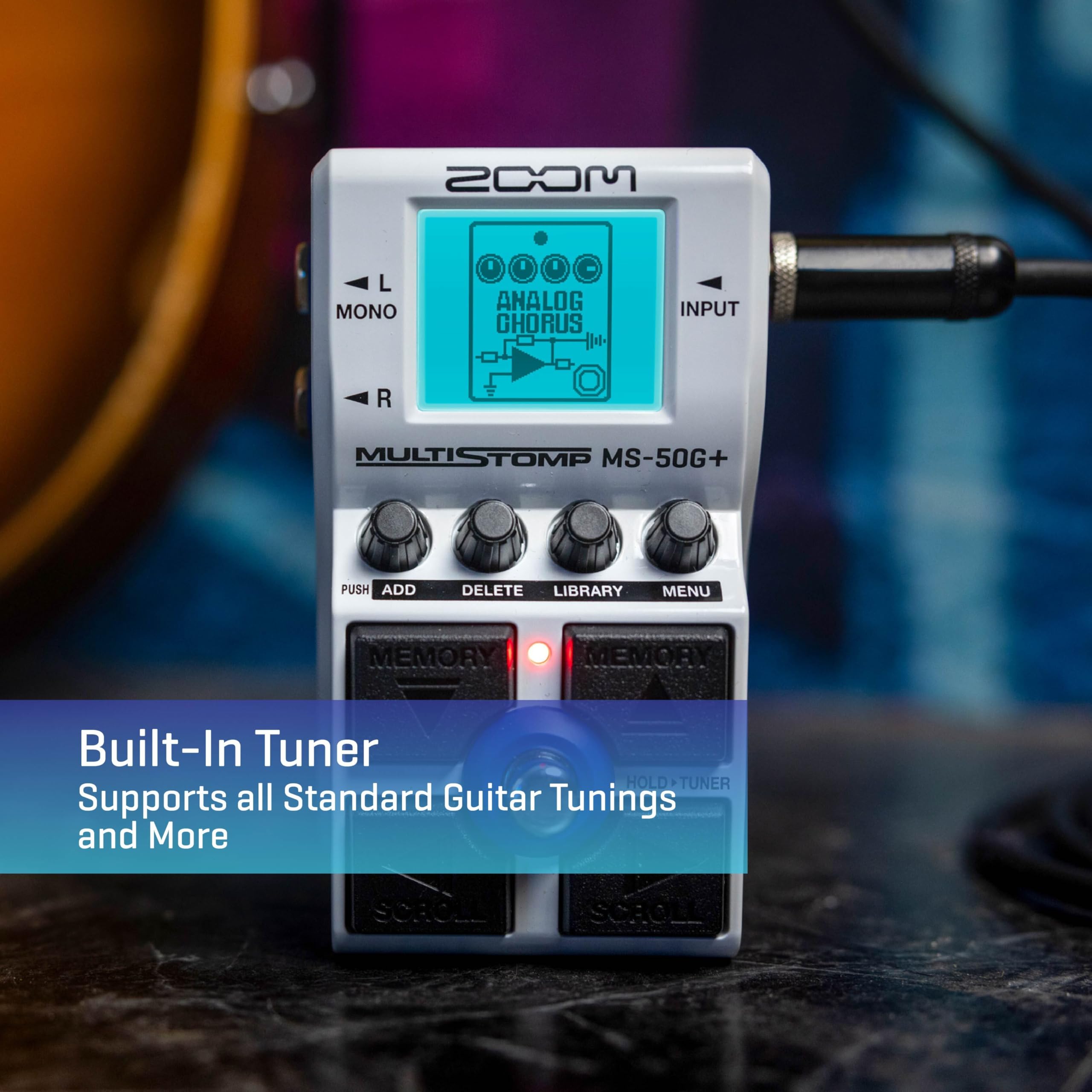 Zoom MS-50G+ MultiStomp Guitar Effects Pedal with 100 Effects, Drives, Modulation, Delay & Reverb, Stereo Outputs, Built-In Tuner, Battery Powered - Image 3