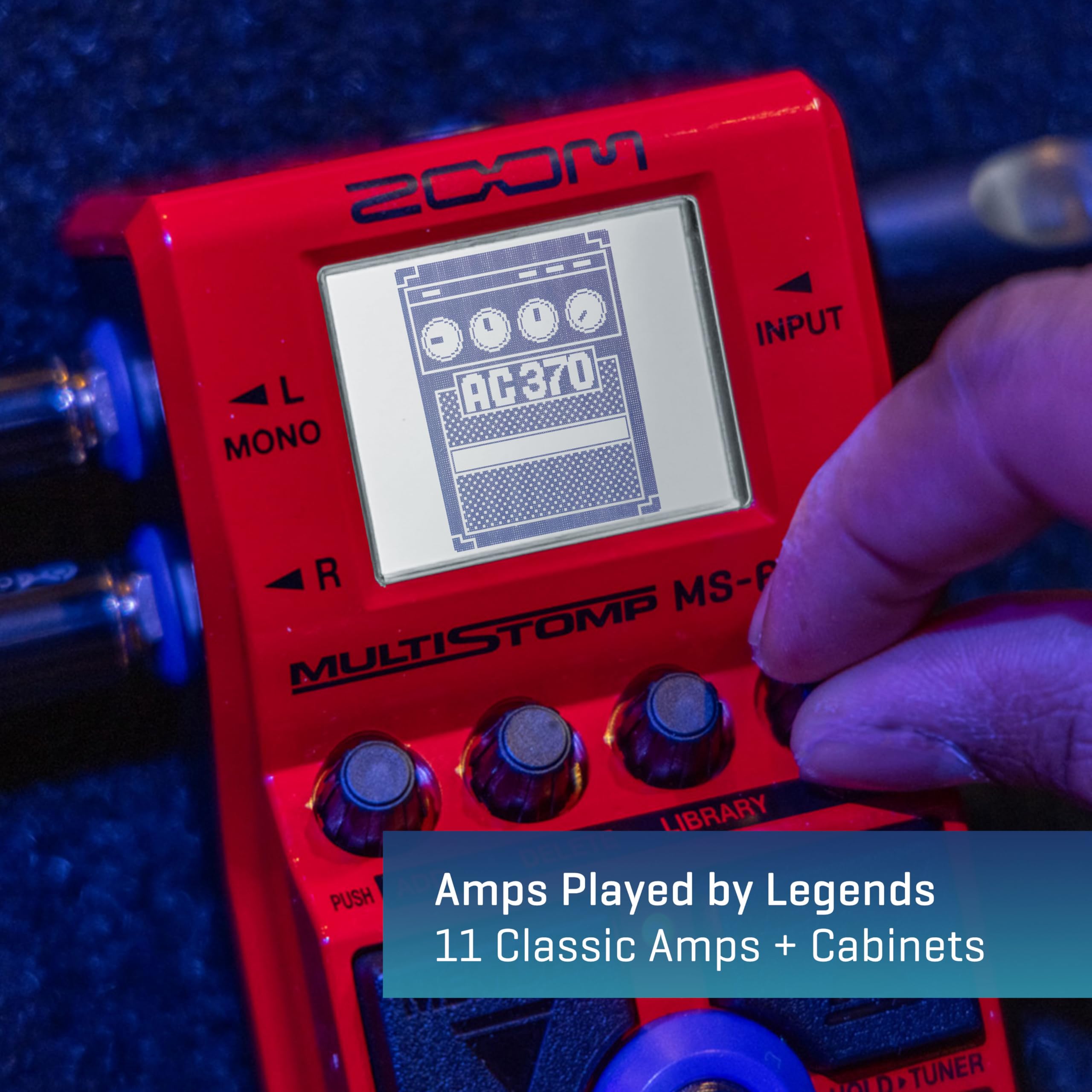 Zoom MS-60B+ MultiStomp Bass Effects Pedal with 95+ Effects, Amp Models & Preamps, Stereo Output, Built-In Tuner, Effect Chaining, Battery Powered - Image 4