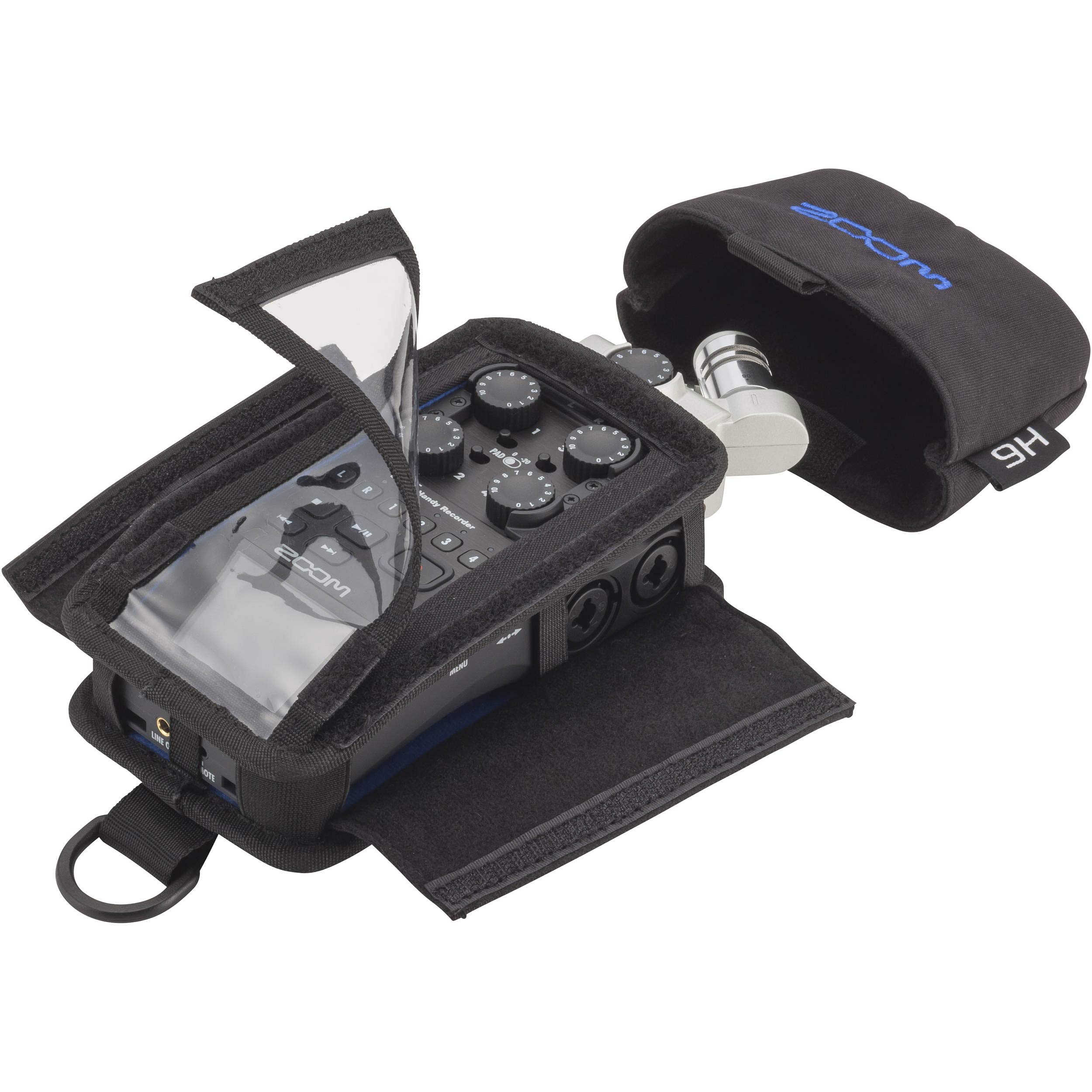 Zoom PCH-6 Protective Case for H6 Portable Recorder, Water Resistant, Dust Resistant, Velcro Belt Loop, Boom Pole Sleeve, Key Ring for Additional Mounting Options - Image 5