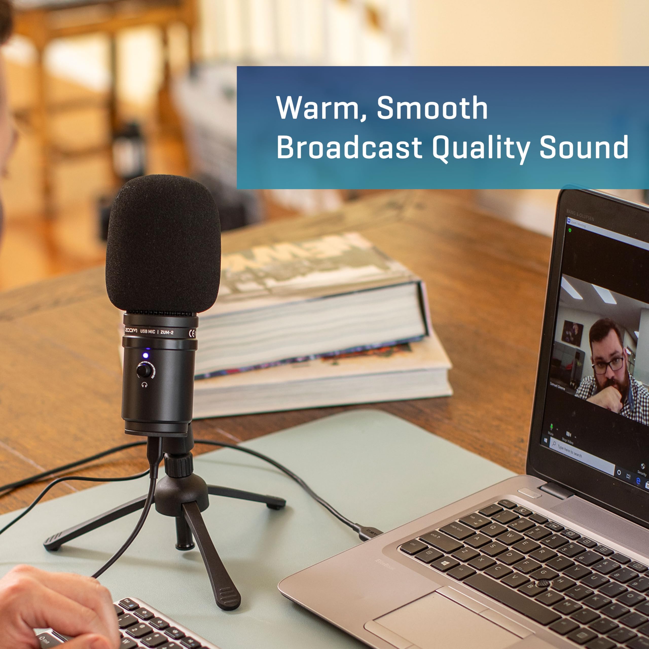 Zoom Zum-2, Podcast USB Microphone, Windscreen, USB Cable, for Recording, Podcasts, Music, Voice-Overs, Gaming, YouTube, Twitch, & Discord - Image 4